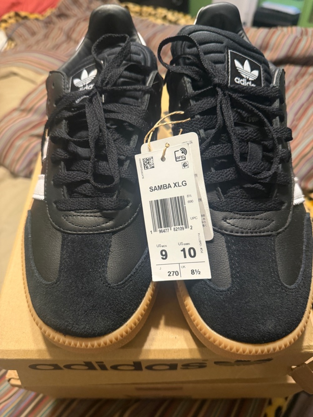 adidas Black White Gum Women's Athletic Shoes - Picture 4 of 8